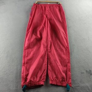 Vintage 90s Columbia Track Pants Mens Large Pink Nylon Windbreaker Hiking